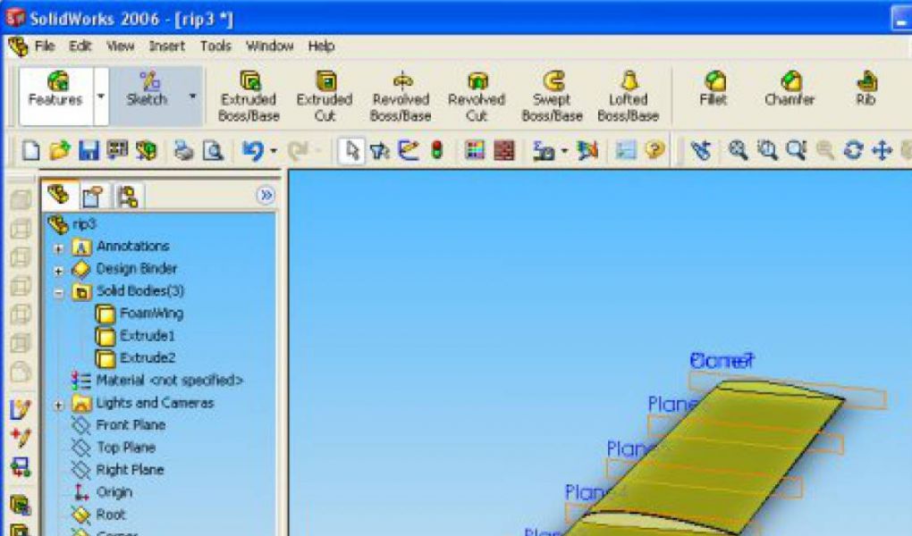 Rippen zeichnen in Solidworks